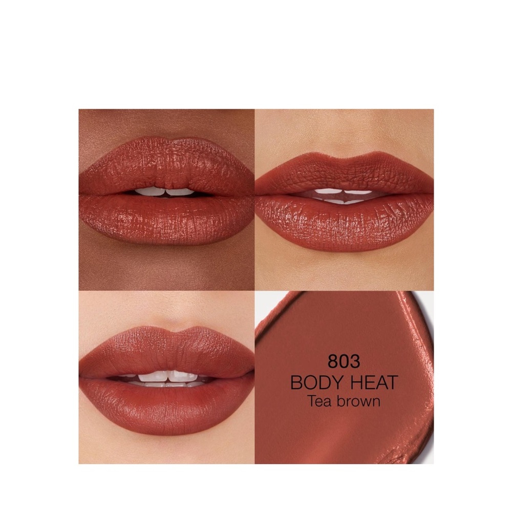 NARS Explicit Satin Lipstick Body Heat tea brown MINI SIZE travel NEW IN BOX